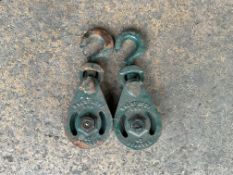 2 x 3 Ton Winch Snatch Blocks from MOD