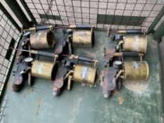 6 x Brass Blow Lamps