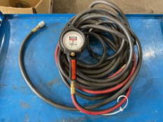 Schrader / Michelin Tyre inflator and airline as shown in the photos