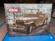 Willys Jeep 3D wall Mounted picture , New and Unused Very Unusual