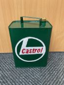 Castrol Hand Painted Oil /Fuel Can with Brass Cap