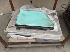 1x Stillage of Armoured Glass Door Windows