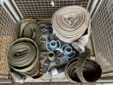 Rolls of Lay Flat Delivery Hose, Brass Fittings etc
