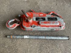 1 x Tirfor TU16 1600kg Winch from UK Fire & Rescue Services.
