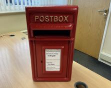 Red Post Box with lock and keys