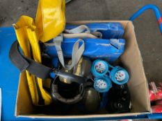 1x Box of Ear Protectors, Tyre Inflators, Electrical Plugs Etc