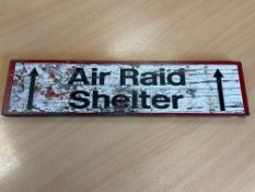 Vintage look Air Raid Shelter Sign