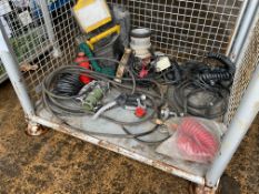 1x Stillage of Vehicle Spares, Trailer Leads, Jump Leads, Snatch Blocks Etc