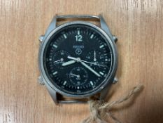 Seiko Gen 1 Pilots Chrono RAF Harrier Force Issue, Nato Marks, Date 1990, Gulf War 1