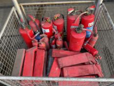 1 x Stillage of Fire Extinguishers, Warning Triangles - Approx.50