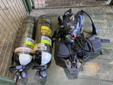 Drager PSS 7000 Self Contained Breathing Apparatus w/ 2 x Drager 300 Bar Air Cylinders