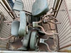 6 x V Rare Old Style British Army Radio Operators Adjustable Chairs