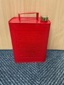 Shell Hand Painted Oil /Fuel Can with Brass Cap