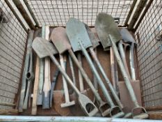 20x British Army Jeep Land Rover Shovels, Picks, Helves