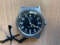CWC Fat Boy W10 British Army Service Watch, Nato Marks, Date 1984