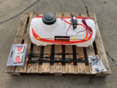 New Unused FLSP-15-038 50 Litre ATV Spot Sprayer, Lance, 12 Volt Pump, Attachments.