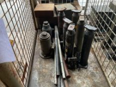 8x Hydraulic 4-12 Tonne Bottle Jacks c/w Pads from MOD