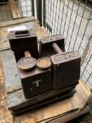 5x Old Avery Cast Iron Weights
