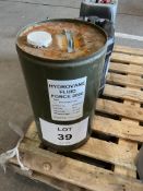 1x 25 Litre Drum of Hydrovane Fluid Force 2000 Hydraulic Fluid