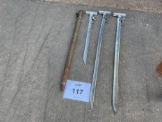 4x Assorted Grounding Spikes