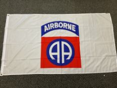 82nd Airborne Flag - 5ft x 3ft with Metal Eyelets.