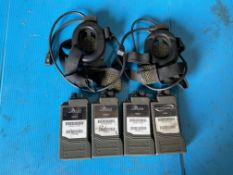 4x Marconi H4855 British Army PRR Radios/ 2x Headsets