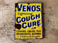 Venos Cough Cure Enamel Advertising Sign - 40x30cms