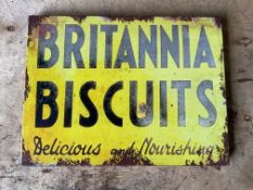 Britannia Biscuits Enamel Advertising Sign - 40x30cms
