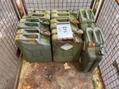 8x 20L Fuel Jerry Cans Army Green