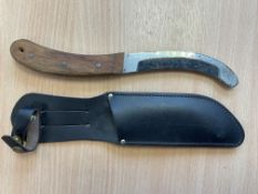 Unissued RAF Dingy Knife in Original Leather Sheath - J.Adams Ltd Sheffield England