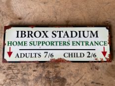 Ibrox Stadium Entrance Enamel Sign - 58x20cms