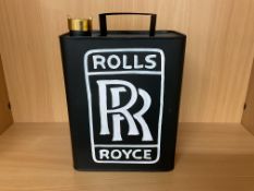 Rolls Royce Hand Painted 1 Gallon Oil / Fuel Can with Brass Cap