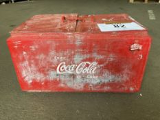 Galvanised Old Double Lid Coca Cola Cool Box, c/w Opener etc
