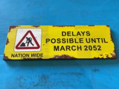 Road Works Sign - 58cm x 20cm