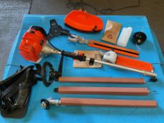 New Unissued Boss DGJ430H Multifunctional Extending Trimmer, inc Chainsaw, Hedge Cutter, Strimmer