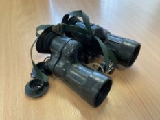 1x Pair of Avimo L12A1 7x42 British Army Self Focusing Binos, Falklands Issue, with Fitters