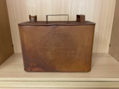 Rustic Harley Davidson 1 Gall Fuel/ Oil Can With Brass Cap