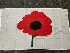 Poppy Flag - 5ft x 3ft with Metal Eyelets.
