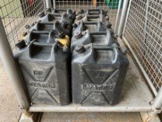 10x 20L Water Jerry Cans