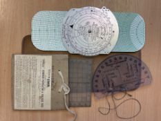 1x Set of RAF Navigation Equipment MK.4A. Computer, Douglas Protractor, Protractor RA.6 inch MK1