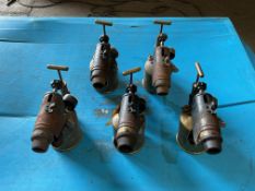5x Brass Blow Lamps