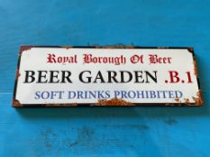 Beer Garden B1 Sign - 58cm x 20cm