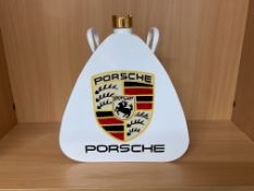 Porsche Hand Painted 1 Gall Fuel/Oil Can with Brass Cap