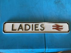 Railway Ladies Toilet Sign - 58cm x 10cm