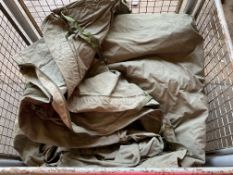 1x Stillage of Canvas AFV Side Tents etc