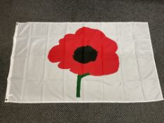 Poppy Flag - 5ft x 3ft with Metal Eyelets.