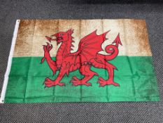 Wales Flag 5ft x 3ft with Metal Eyelets.