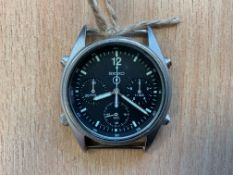Seiko Gen 1 Pilots Chrono RAF Harrier Force Issue, Nato Marks, Date 1988