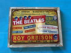 Odeon Manchester Beatles Sign in Wooden Frame - 43cm x 34cm
