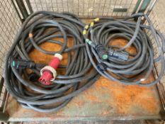 2x 25m Industrial Generator Extension Cables